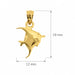 Angelfish Charm Pendant 14k Gold (0.9 Grams) Yellow Gold 14k