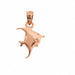 Angelfish Charm Pendant 14k Gold (0.9 Grams) Rose Gold 14k