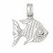 Angelfish Charm Pendant 14k Gold (1.1 Grams) White Gold 14k