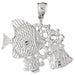 Angelfish Goldfish Sea-Turtle Charm Pendant 14k Gold White Gold 14k