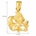 Angelfish Goldfish Charm Pendant 14k Gold Yellow Gold 14k