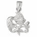 Angelfish Goldfish Charm Pendant 14k Gold White Gold 14k