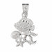 Angelfish Goldfish Charm Pendant 14k Gold (1.6 Grams) White Gold 14k