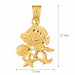 Angelfish Goldfish Charm Pendant 14k Gold (1.6 Grams) Yellow Gold 14k