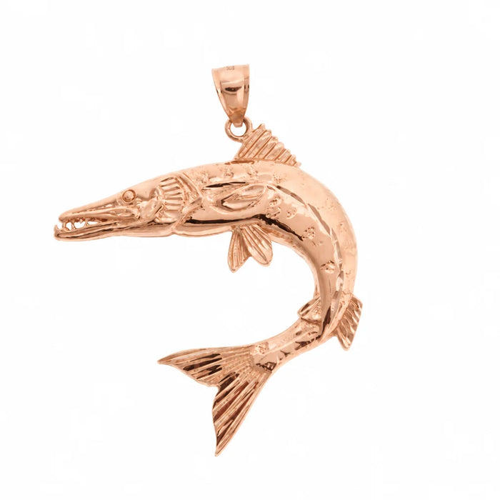 Assorted Fish Sea Bass Snook King Mackerel Charm Pendant 14k Gold Rose Gold 14k