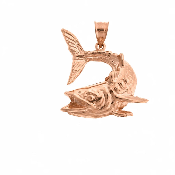 Assorted Fish Sea Bass Snook King Mackerel Charm Pendant 14k Gold (7.5 Grams) Rose Gold 14k