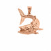 Assorted Fish Sea Bass Snook King Mackerel Charm Pendant 14k Gold (7.5 Grams) Rose Gold 14k