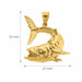 Assorted Fish Sea Bass Snook King Mackerel Charm Pendant 14k Gold (7.5 Grams) Yellow Gold 14k