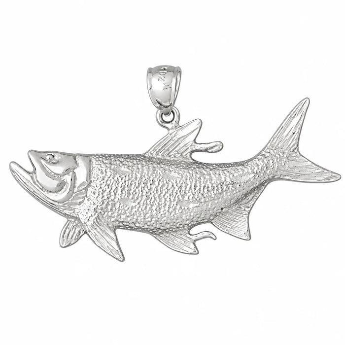 Assorted Fish Sea Bass Snook King Mackerel Charm Pendant 14k Gold (8 Grams) White Gold 14k