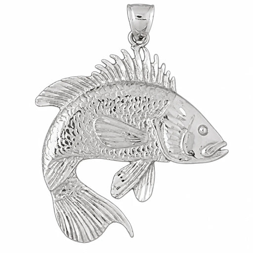 Assorted Fish Sea Bass Snook King Mackerel Charm Pendant 14k Gold (8.7 Grams) White Gold 14k