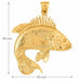 Assorted Fish Sea Bass Snook King Mackerel Charm Pendant 14k Gold (8.7 Grams) Yellow Gold 14k