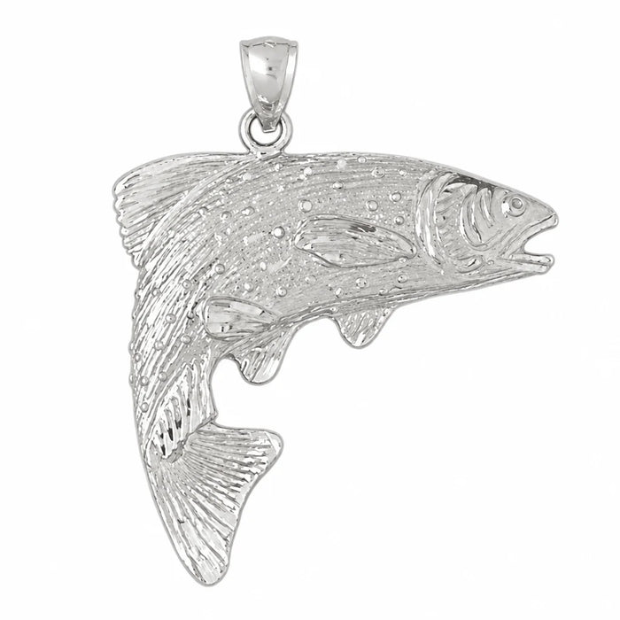 Assorted Fish Sea Bass Snook King Mackerel Charm Pendant 14k Gold (9.1 Grams) White Gold 14k