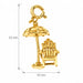 3D Beach Chair and Umbrella Charm Pendant 14k Gold (4 Grams) Yellow Gold 14k