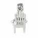3D Beach Chair Charm Pendant 14k Gold White Gold 14k