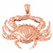 Crab Charm Pendant 14k Gold (9.6 Grams) Rose Gold 14k