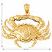 Crab Charm Pendant 14k Gold (9.6 Grams) Yellow Gold 14k