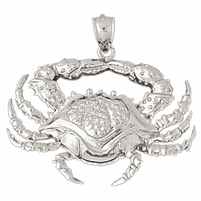 Crab Charm Pendant 14k Gold (9.6 Grams) White Gold 14k