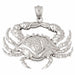 Crab Charm Pendant 14k Gold (9.6 Grams) White Gold 14k
