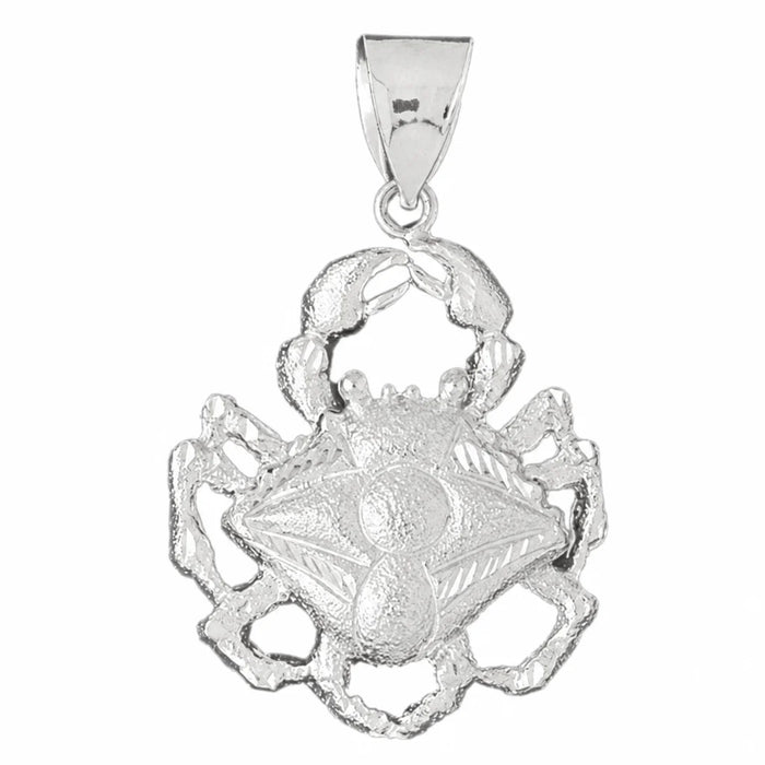 Crab Charm Pendant 14k Gold (12.7 Grams) White Gold 14k
