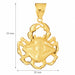 Crab Charm Pendant 14k Gold (12.7 Grams) Yellow Gold 14k