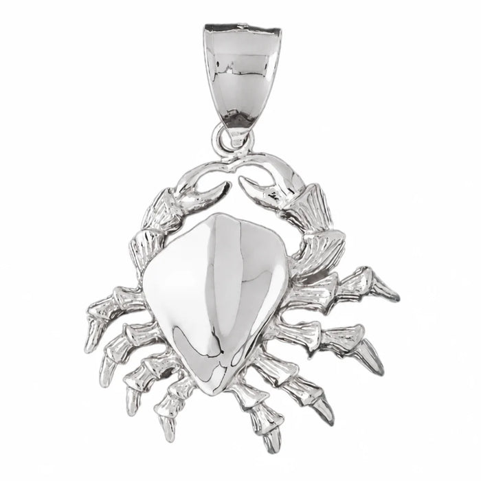 Crab Charm Pendant 14k Gold (13.9 Grams) White Gold 14k