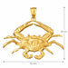 Crab Charm Pendant 14k Gold (12.4 Grams) Yellow Gold 14k