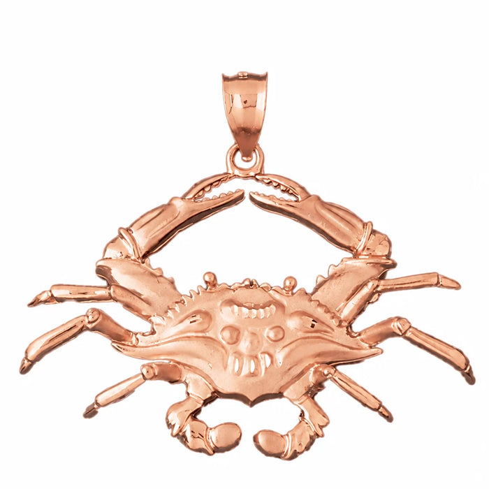 Crab Charm Pendant 14k Gold (12.4 Grams) Rose Gold 14k