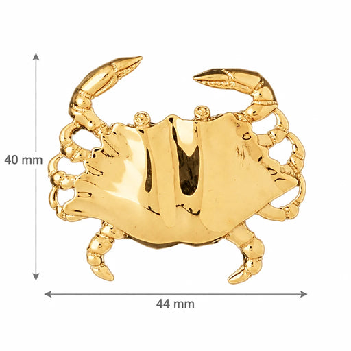 Crab Slide Charm Pendant 14k Gold Yellow Gold 14k