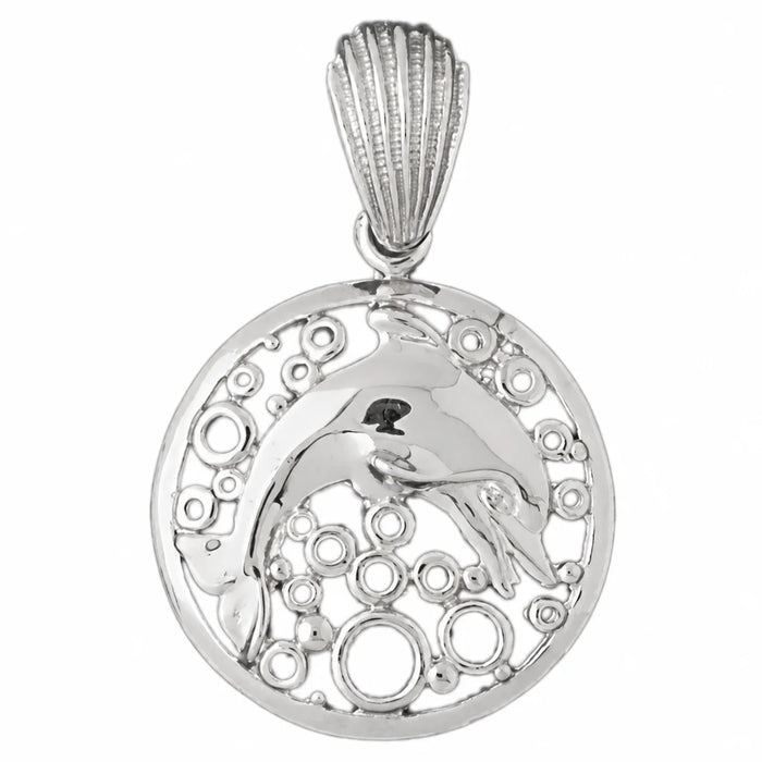 Dolphin Charm Pendant 14k Gold White Gold 14k