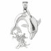 Dolphin Charm Pendant 14k Gold White Gold 14k
