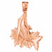 Dolphin Charm Pendant 14k Gold (11.7 Grams) Rose Gold 14k