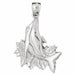 Dolphin Charm Pendant 14k Gold (11.7 Grams) White Gold 14k