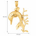 Dolphin Charm Pendant 14k Gold (7.6 Grams) Yellow Gold 14k
