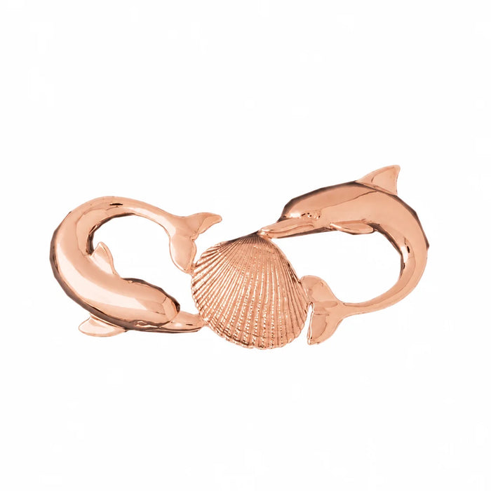 Dolphin Charm Pendant 14k Gold (9.9 Grams) Rose Gold 14k