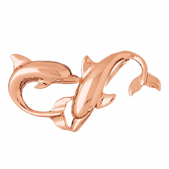Dolphin Charm Pendant 14k Gold (6.9 Grams) Rose Gold 14k