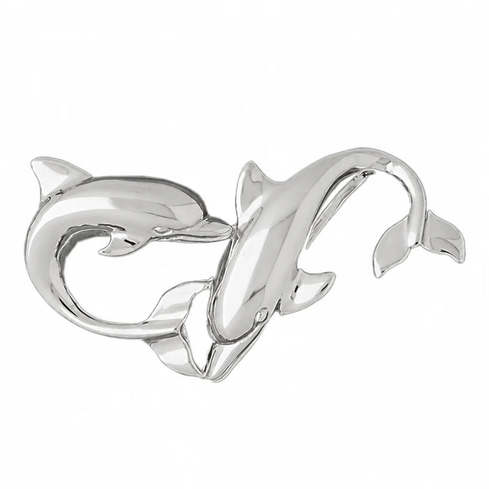 Dolphin Charm Pendant 14k Gold (6.9 Grams) White Gold 14k