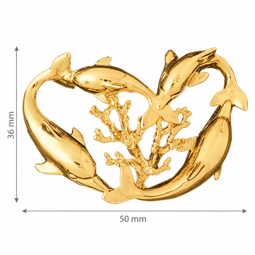 Dolphin Charm Pendant 14k Gold (13.2 Grams) Yellow Gold 14k