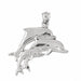 Dolphins Charm Pendant 14k Gold (5.6 Grams) White Gold 14k