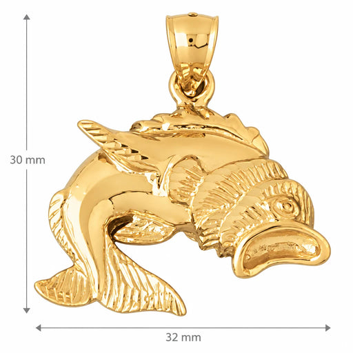 Goldfish Charm Pendant 14k Gold (7 Grams) Yellow Gold 14k