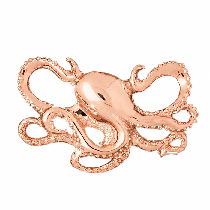 Octopus Charm Pendant 14k Gold (17.3 Grams) Rose Gold 14k