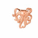 Octopus Slide Charm Pendant 14k Gold Rose Gold 14k