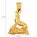 3D Sea Lion Seal Charm Pendant 14k Gold Yellow Gold 14k