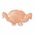 Double Seahorse Shell Charm Pendant 14k Gold Rose Gold 14k