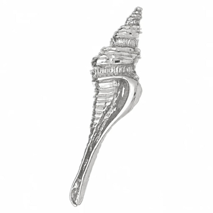 Seashell Charm Pendant 14k Gold (7.3 Grams) White Gold 14k