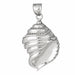 Seashell Charm Pendant 14k Gold (8.5 Grams) White Gold 14k