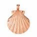 Seashell Charm Pendant 14k Gold (15.8 Grams) Rose Gold 14k