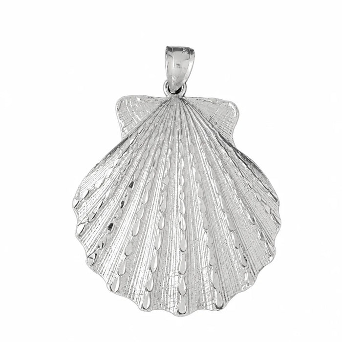 Seashell Charm Pendant 14k Gold (14.9 Grams) White Gold 14k