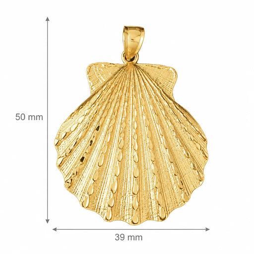 Seashell Charm Pendant 14k Gold (14.9 Grams) Yellow Gold 14k