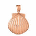 Seashell Charm Pendant 14k Gold (9.3 Grams) Rose Gold 14k
