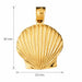 Seashell Charm Pendant 14k Gold (6.9 Grams) Yellow Gold 14k